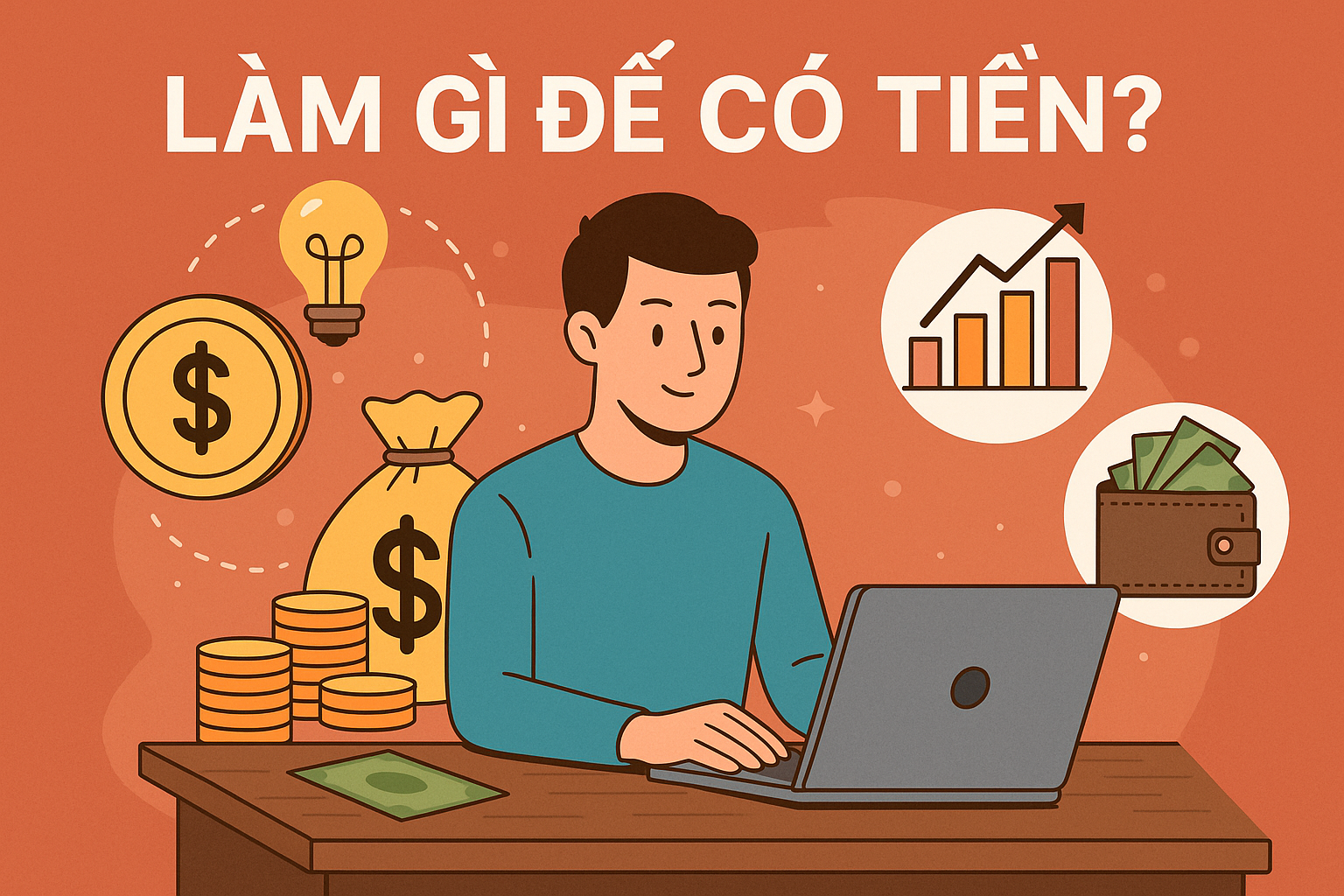 Làm gì để có tiền? 10 hướng đi thực tế giúp bạn tạo thu nhập bền vững năm 2025